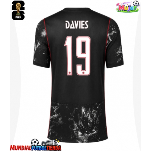 Camiseta Canadá Alphonso Davies #19 Segunda Equipación Replica Mundial 2026 para mujer mangas cortas